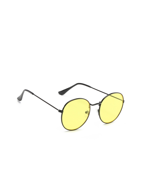

VAST Unisex Yellow Round Sunglasses 3447_C18_SEETHRU_BLK_YELLOW_NIGHT_VISION