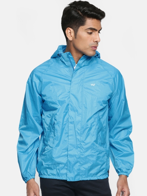 

Wildcraft Men Blue Solid Water-Proof Hooded Rain Jacket