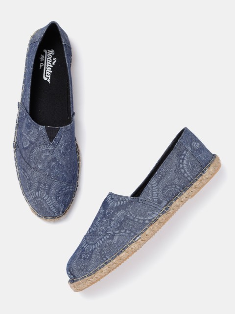 

Roadster Men Blue Printed Denim Espadrilles