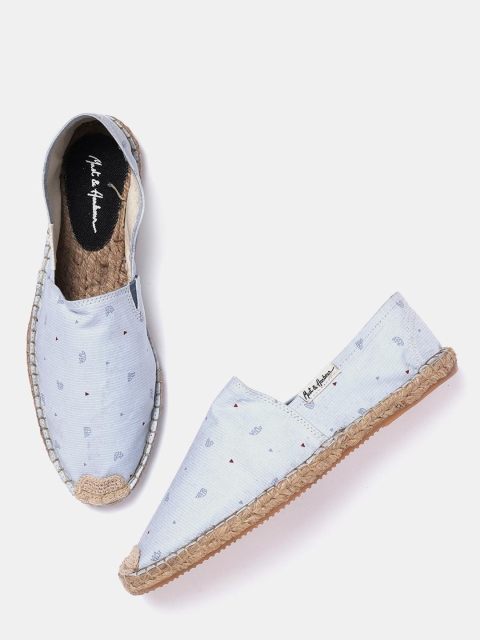

Mast & Harbour Men Blue Printed Espadrilles