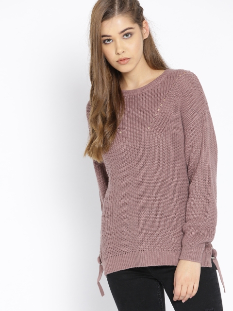 

Roadster Women Mauve Solid Pullover