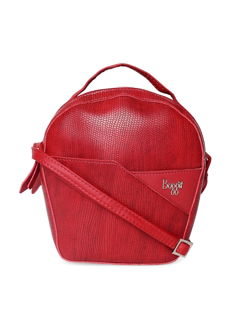 

Baggit Red Textured Sling Bag