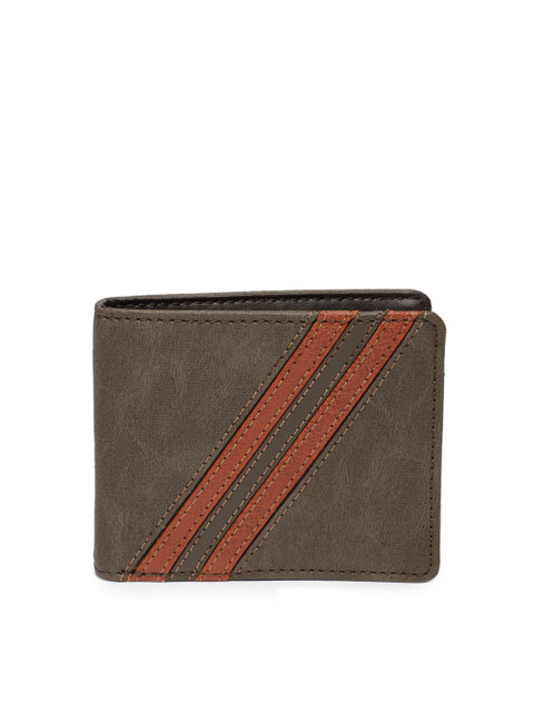 

Baggit Men Brown Textured Two Fold Wallet