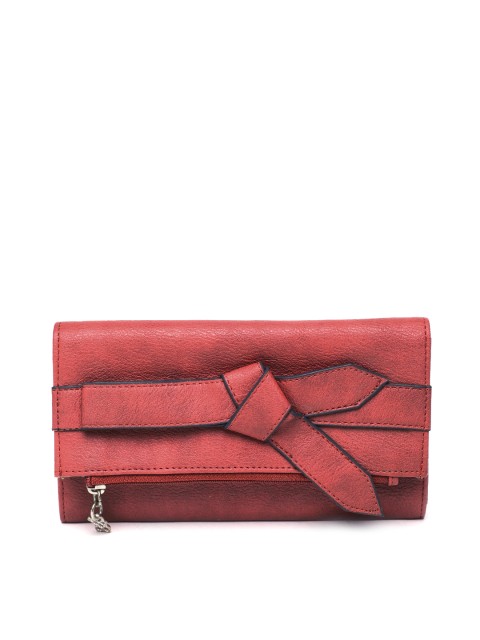 

Baggit Women Red Solid Three Fold Wallet