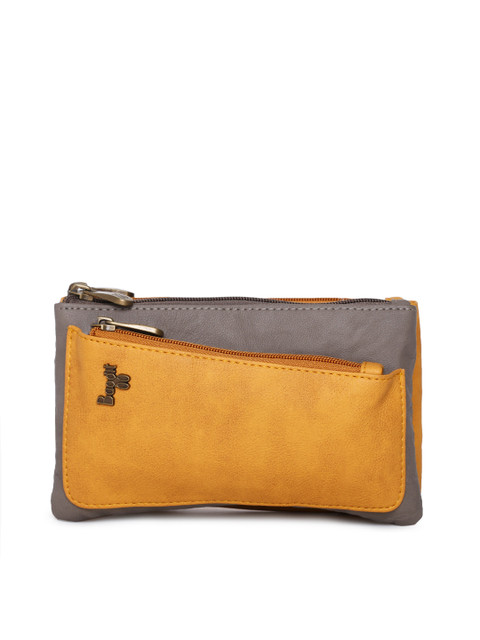 

Baggit Yellow Solid Clutch