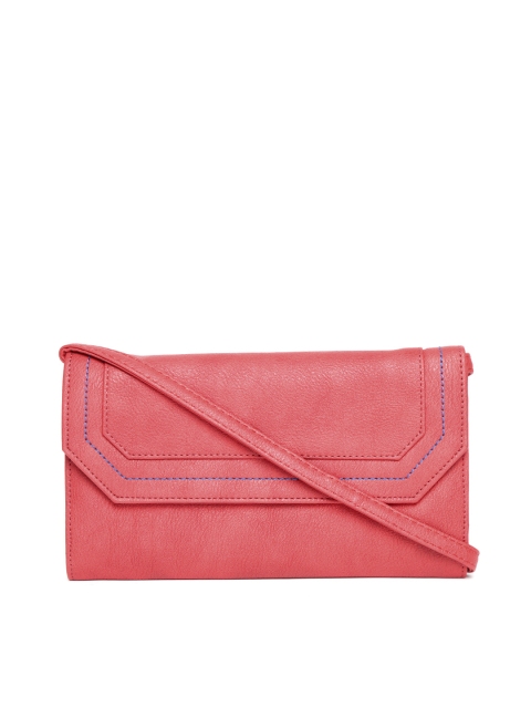 

Baggit Women Red Solid Two Fold Wallet with Sling Strap