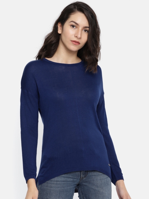 

Pepe Jeans Women Blue Solid Pullover