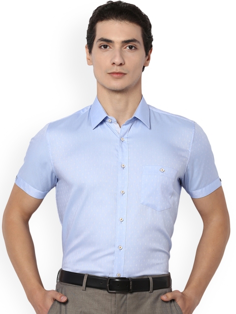 

Van Heusen Men Blue Slim Fit Self Design Formal Shirt