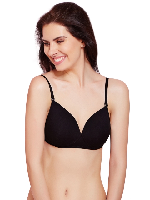 

Rosaline by Zivame Black Solid Non-Wired Lightly Padded T-shirt Bra RO00ROLB08BLACK