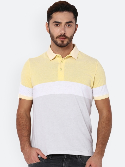 

Van Heusen Sport Men Yellow Colourblocked Polo Collar T-shirt