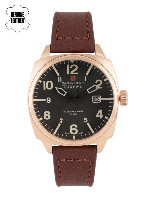 

SWISS MILITARY Men Grey Analogue Watch SM14390JSRDB.H02A