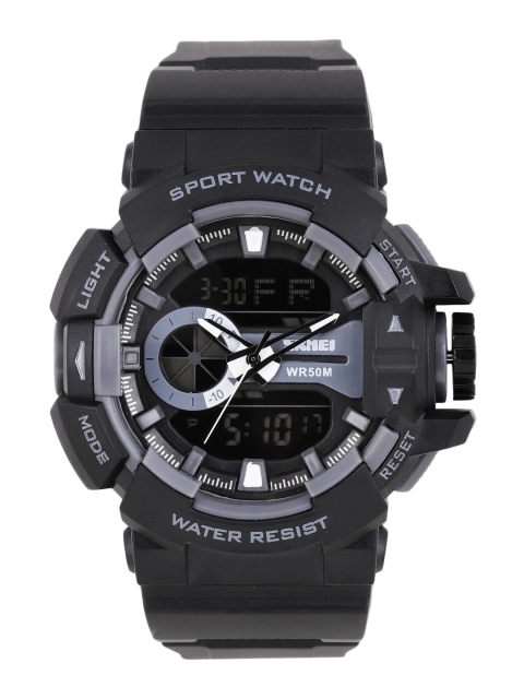 

Skmei Men Black Analogue and Digital Watch 1117-BK