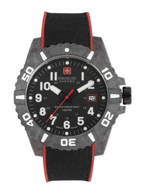 

SWISS MILITARY Men Black Analogue Watch 06-4309