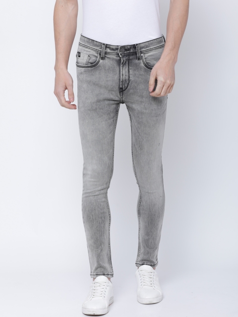 

LOCOMOTIVE Men Grey Slim Fit Mid-Rise Clean Look Stretchable Jeans