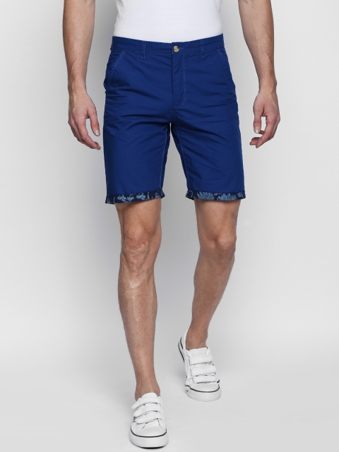 

FiTZ Men Blue Solid Regular Fit Chino Shorts