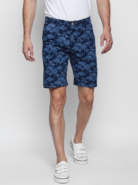 

FiTZ Men Blue Printed Regular Fit Chino Shorts
