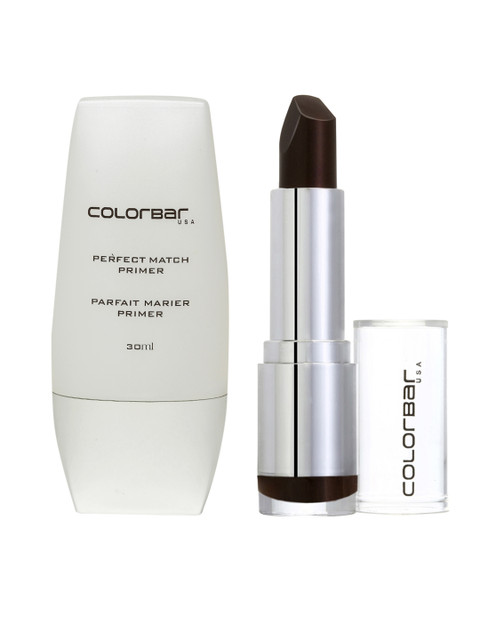 

ColorBar Women Set of Perfect Match Primer & Velvet Matte Lipstick I Am So Fancy 95, White