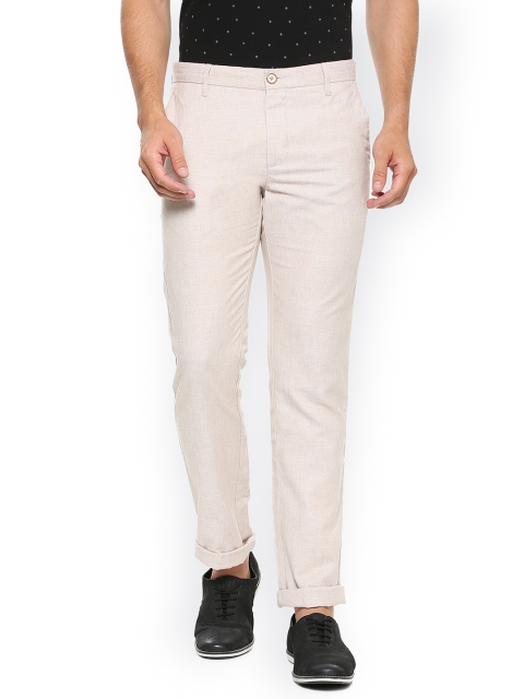 

Allen Solly Men Beige Regular Fit Solid Chinos