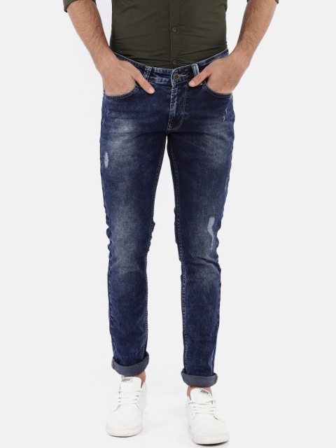 

SPYKAR Men Blue Skinny Fit Low-Rise Low Distress Stretchable Jeans