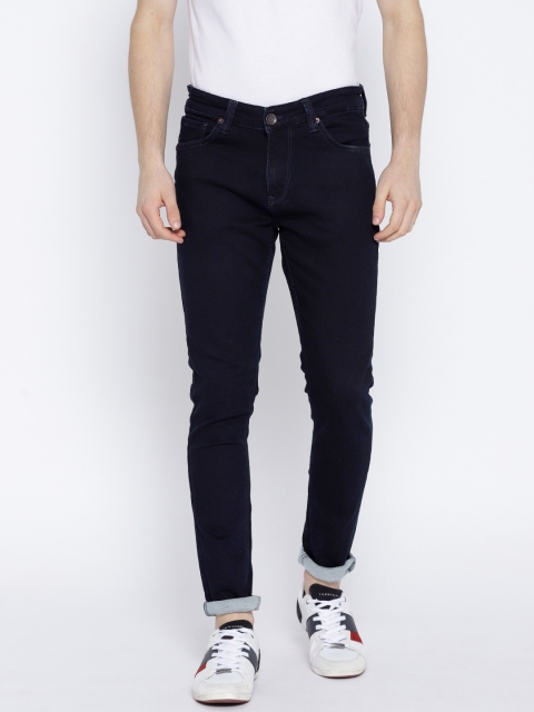

SPYKAR Men Navy Blue Super Skinny Fit Low-Rise Clean Look Stretchable Jeans