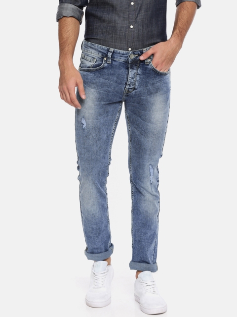 

SPYKAR Men Blue Skinny Fit Low-Rise Low Distress Stretchable Jeans