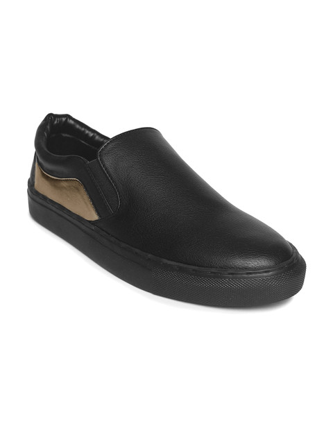 

Blue Saint Men Black Slip-On Sneakers