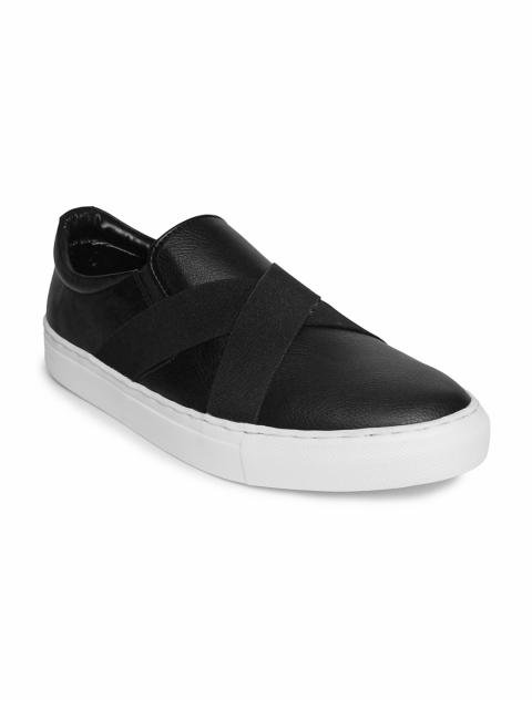 

Blue Saint Men Black Slip-On Sneakers