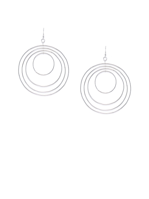 

ZeroKaata Silver-Plated Circular Drop Earrings