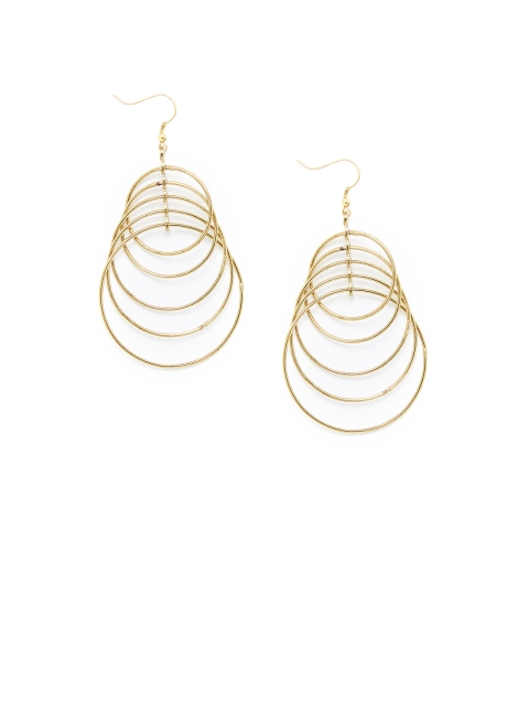 

ZeroKaata Gold-Plated Circular Drop Earrings