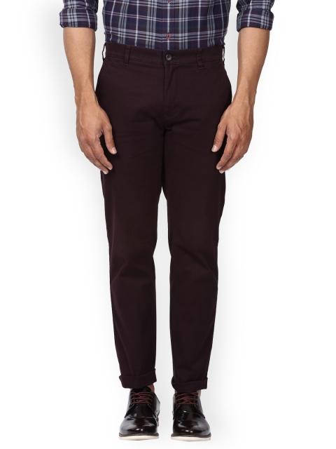 

ColorPlus Men Maroon Regular Fit Solid Chinos