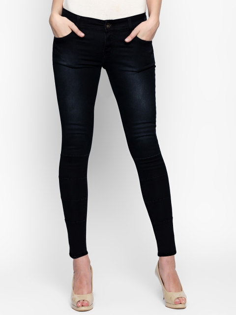 

High Star Women Black Slim Fit Mid-Rise Clean Look Stretchable Jeans