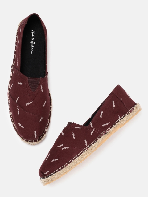 

Mast & Harbour Men Maroon Printed Espadrilles