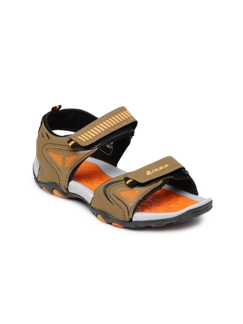 

Duke Men Brown & Orange Sports Sandals