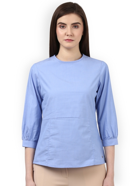 

Park Avenue Woman Blue Self Design Top