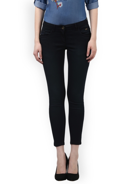 

Park Avenue Woman Navy Blue Skinny Fit Mid-Rise Clean Look Stretchable Jeans