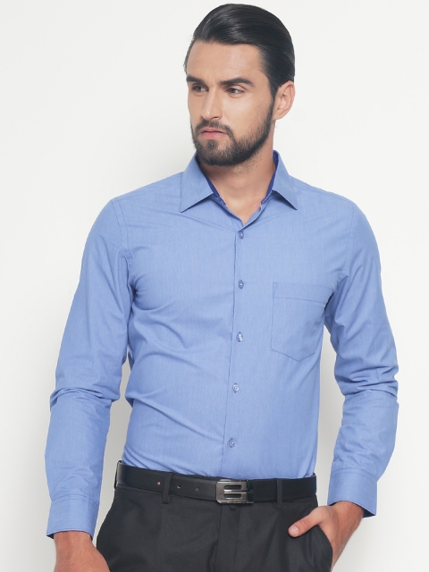 

IVOC Men Blue Slim Fit Solid Formal Shirt