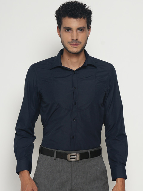 

IVOC Men Navy Blue Slim Fit Solid Formal Shirt