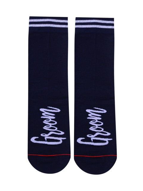

Soxytoes Navy Blue Soli Ankle-Length Socks