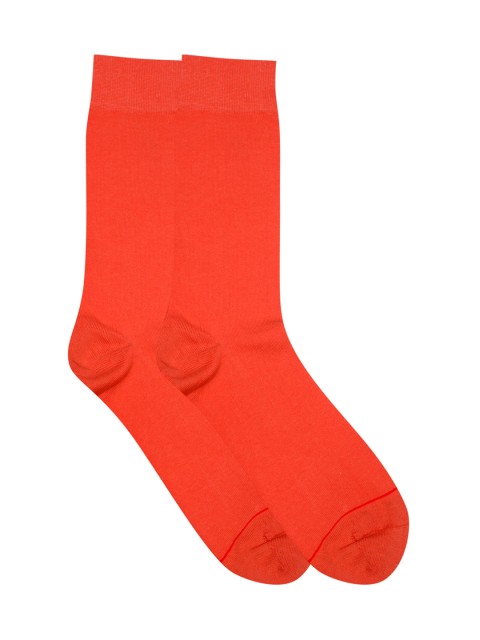 

Soxytoes Orange Solid Above-Ankle Length Socks
