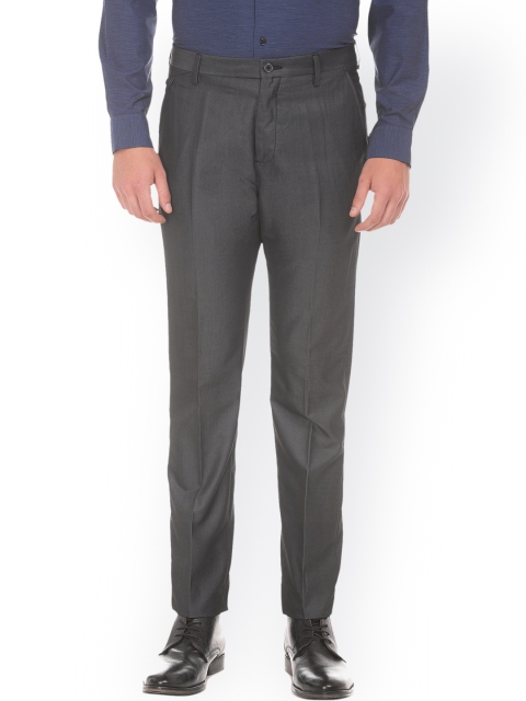 

Arrow New York Men Grey Regular Fit Solid Formal Trousers