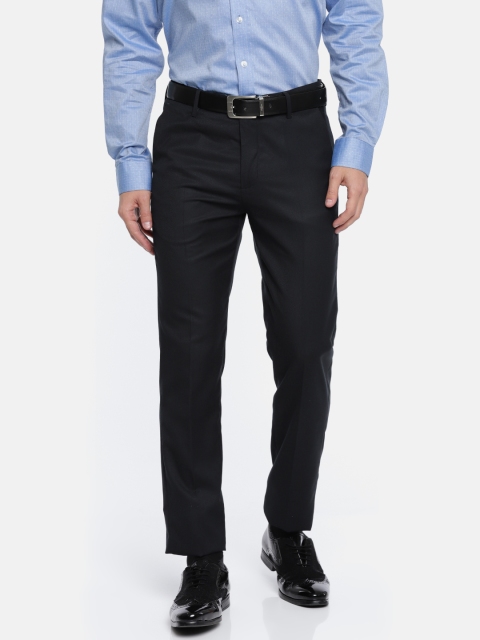 

Arrow Men Navy Blue Slim Fit Solid Formal Trousers