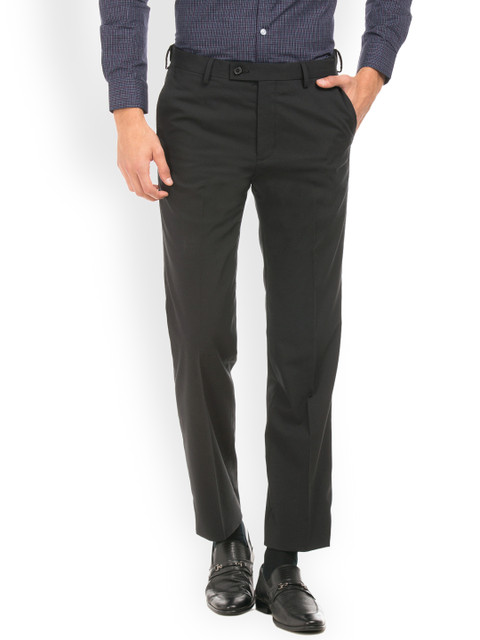 

Arrow Men Black Regular Fit Solid Regular Trousers