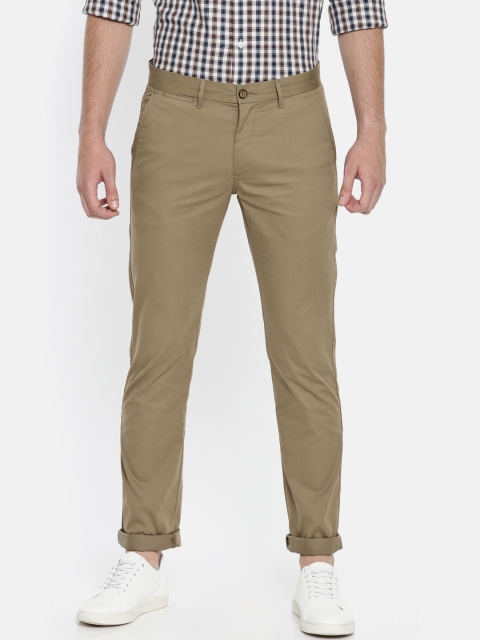 

Arrow Sport Men Olive Green Chrysler Slim Fit Solid Regular Trousers