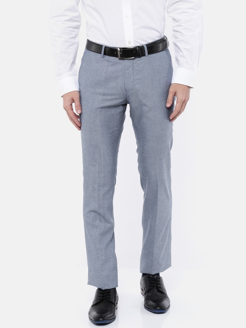 

Arrow Men Blue Regular Fit Solid Formal Trousers