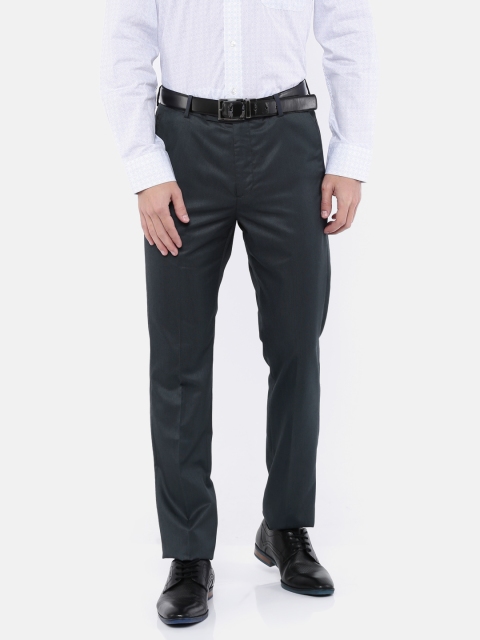 

Arrow Men Blue Regular Fit Solid Formal Trousers