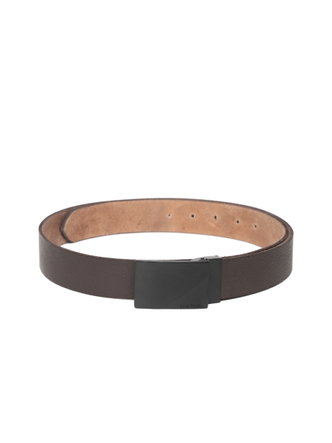 

United Colors of Benetton Men Coffee Brown Leather Solid Belt