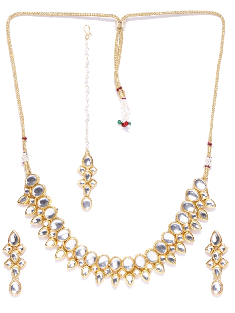 

KARATCART Gold-Plated Kundan-Studded Handcrafted Jewellery Set