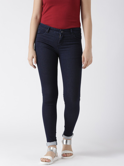 

Devis Women Navy Blue Skinny Fit Mid-Rise Clean Look Stretchable Jeans