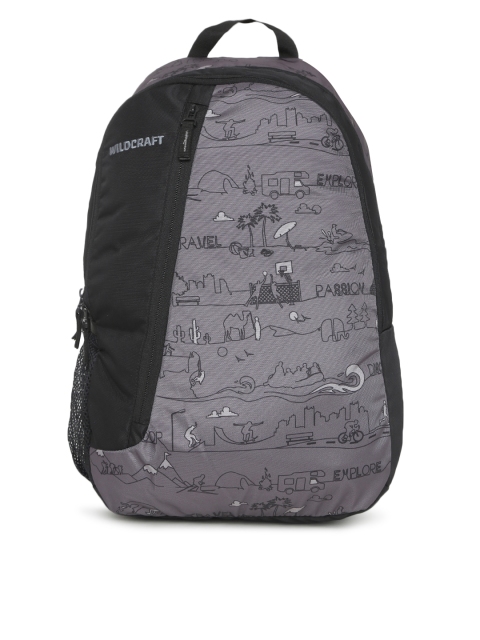 

Wildcraft Unisex Grey & Black Crate Laptop Backpack