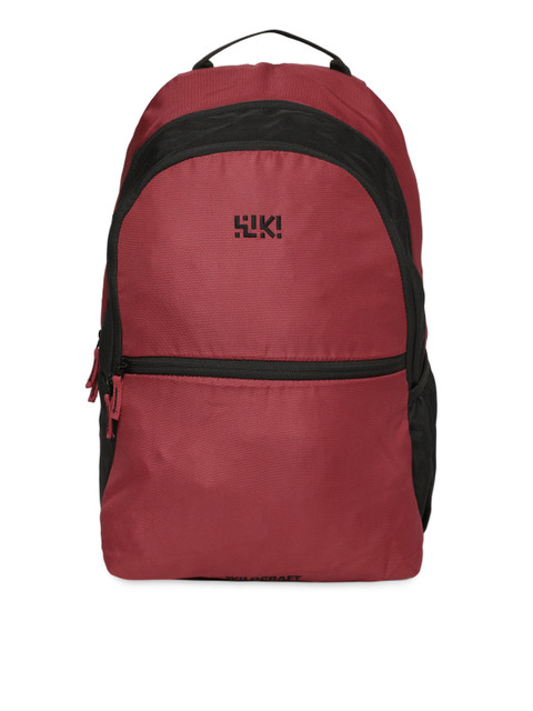 

Wildcraft Unisex Red & Black Solid Backpack